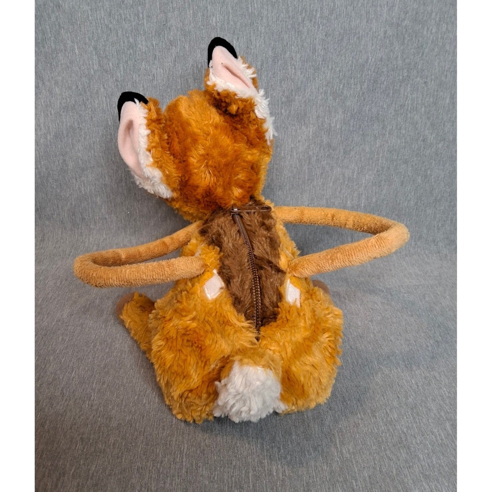 DISNEY WORLD Vintage 90's RARE Plush Bambi Handbag Purse With Flowers, zipper - Picture 5 of 10